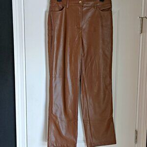 NWOT! FAUX LEATHER PANTS By Maison D'Amelie VEGAN SZ 8